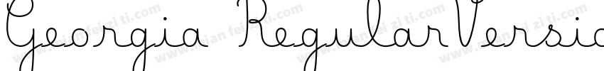 Georgia RegularVersion 559字体转换